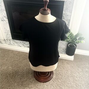Ann Taylor Classic Black Short Sleeve Top